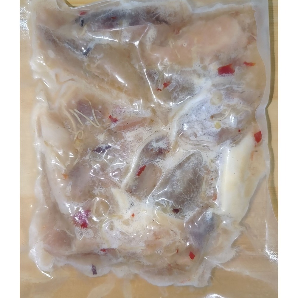 【極海鮮八號鋪】蒜香鯊魚嘴肉 200 g，滑Q膠質，去刺無腥，退冰即食涼拌佳品-細節圖5