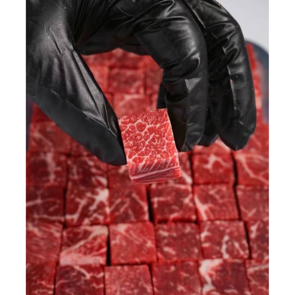 【極海鮮八號鋪】美福頂級 M6-7和牛骰子牛200G-原肉裁切原包裝標籤，保證原汁原味，大牌就是品質保證🥰-細節圖7