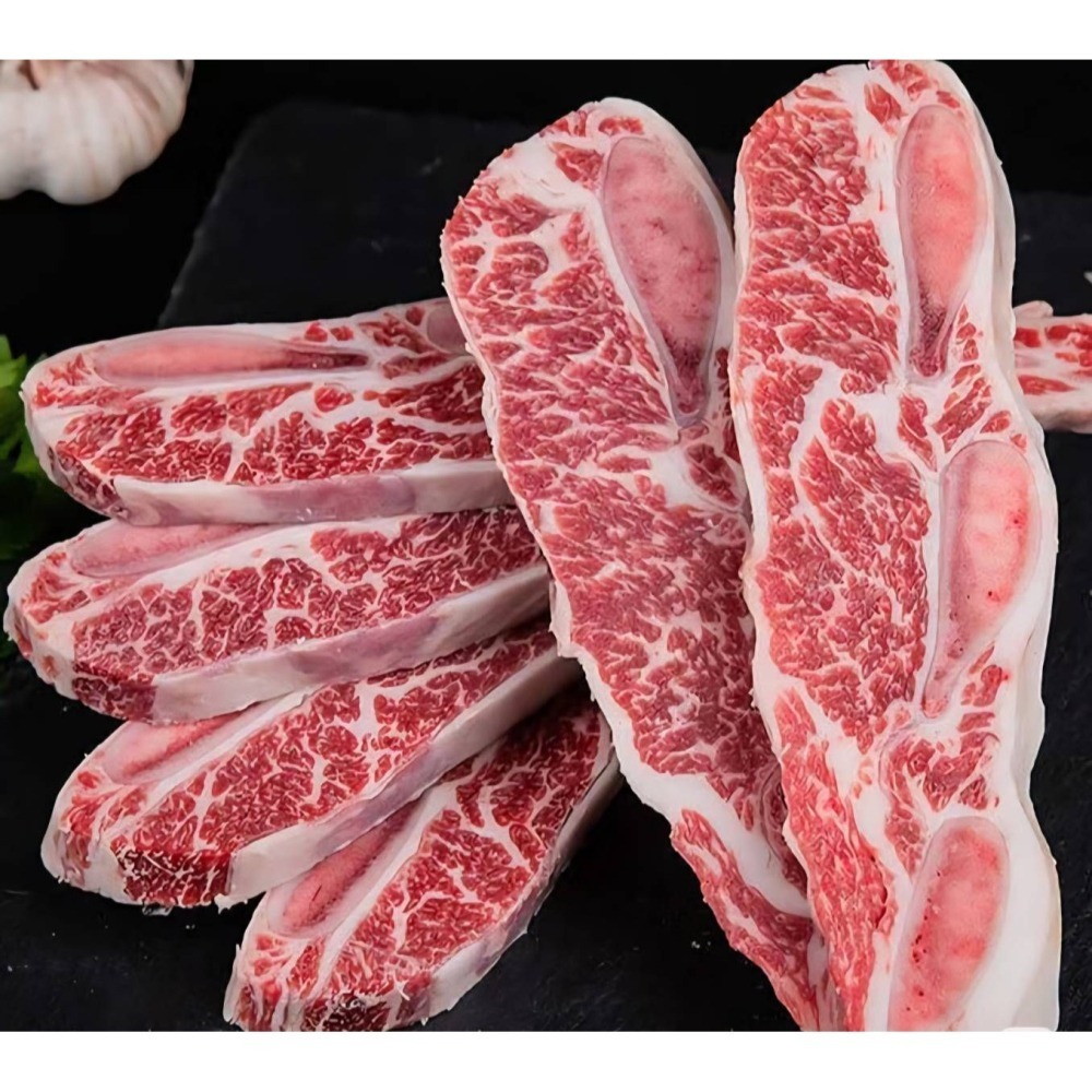 【極海鮮八號鋪】CAB全修清濕式熟成帶骨牛小排-500G±10%/包-美麗的油花-滑嫩鮮甜多汁-露營燒烤-細節圖3