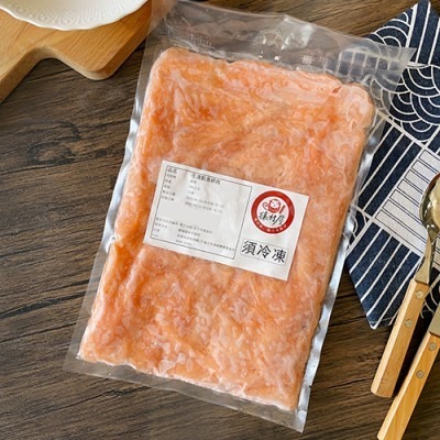 【極海鮮八號鋪】鮭魚碎肉(無調味/炙燒)500g/包-生菜沙拉、握壽司-細節圖4