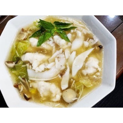 【極海鮮八號鋪】嘉義隱藏版生炒花枝羹🟠食材新鮮，🦑鮮嫩Q彈脆口，本身就有十足的鮮甜味，配上香氣十足、口味鮮甜的羹湯-細節圖5