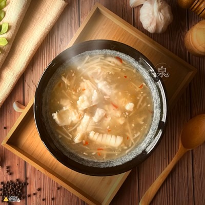 🥣生炒花枝羹600g｜大塊花枝Q彈鮮嫩，濃郁羹湯，配飯配麵萬用，冷凍超取【極海鮮八號鋪】-細節圖3