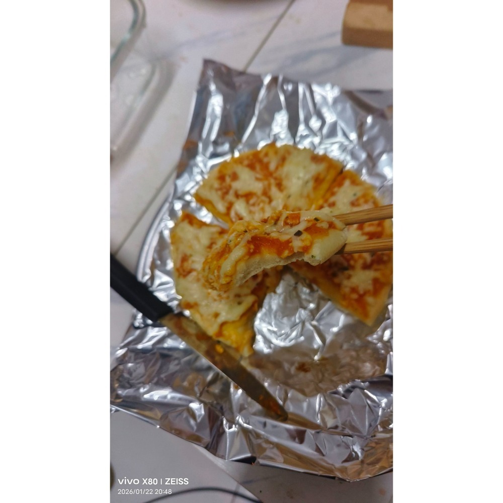 【極海鮮】義式4種起司薄脆披薩(9吋) ， 氣炸鍋料理/宵夜/露營必備，濃郁牽絲莫札瑞拉，酥脆餅皮 就像現烤-細節圖10