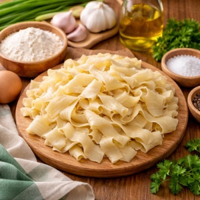 【極海鮮八號鋪】帶子寬麵200g*5入✨ 人氣百搭麵條 Q彈滑順、紮實有嚼勁👉 中火煮 5–6分鐘 即可熟成-細節圖5