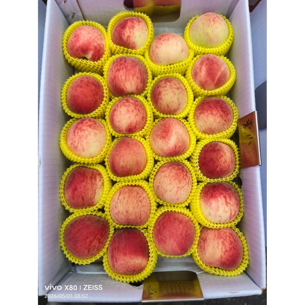 【極海鮮】 台灣紅鈴水蜜桃禮🍑1010g ±10%/ 盒🍑一口咬下夏天的甜香、嫩、汁感豐富，而且尾韻清爽，滿滿桃香-細節圖4