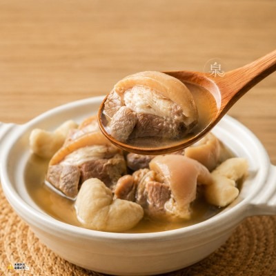 【極海鮮八號鋪】菱角豬腳湯500g/包，以甘甜鬆綿的🌰宮田菱角，搭配鮮嫩Q彈的🐷豬腳慢火熬煮-細節圖4