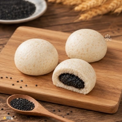 【極海鮮八號舖】奇美芝麻包 (65g×6粒)：滿滿黑芝麻香氣，早餐下午茶百搭神隊友 ☕滑順細密不甜膩，電鍋加熱快速上桌-細節圖3