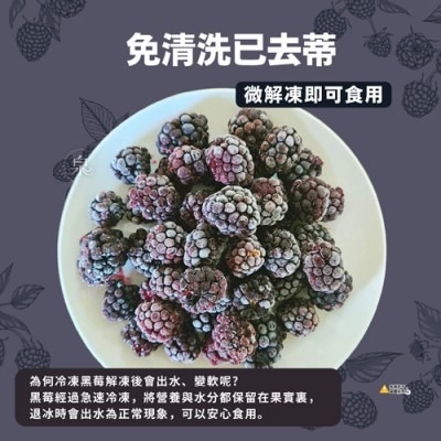 鮮凍黑莓350g｜智利安地斯山麓嚴選，IQF急凍，顆顆分明，無糖無添加，天然純粹，萬用冷凍常備【極海鮮八號鋪】-細節圖2