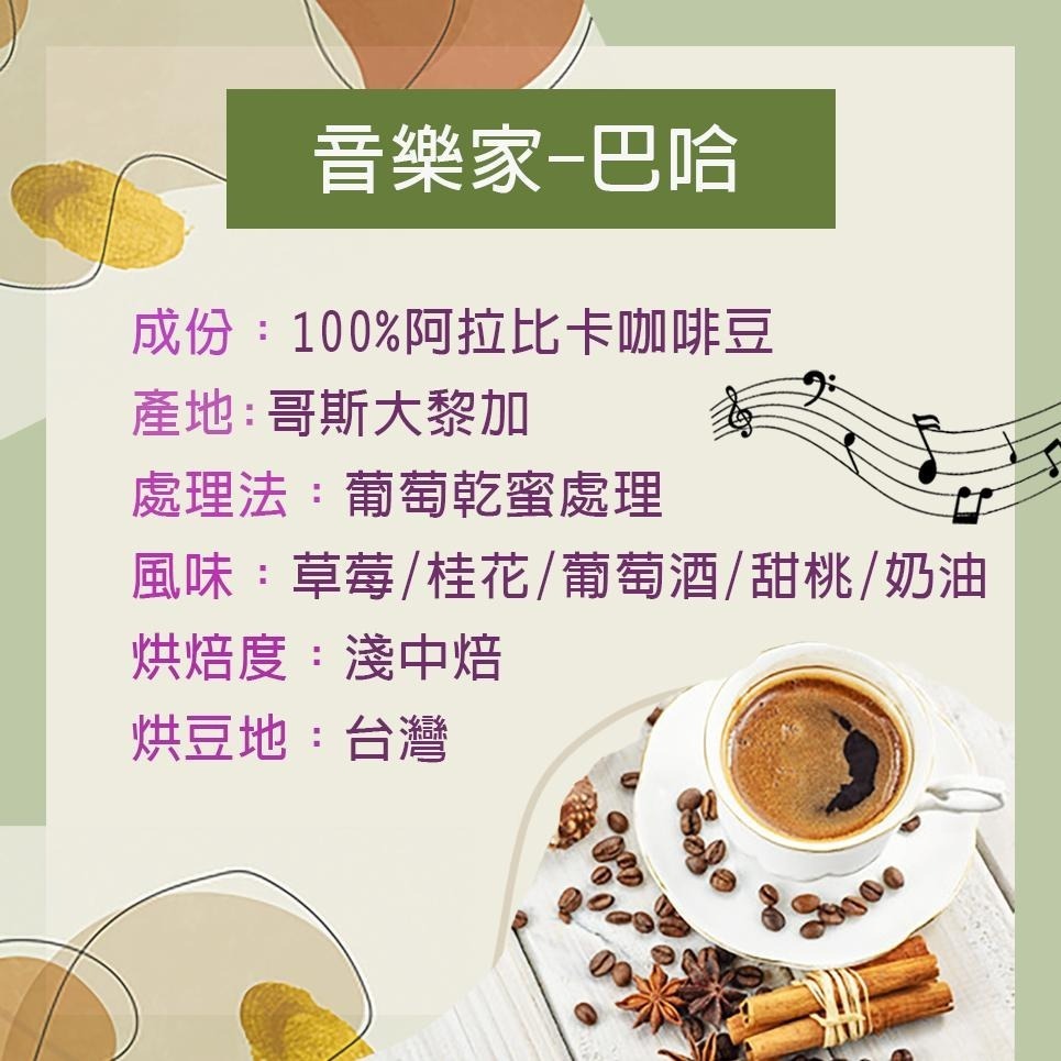 【cookietree 餅乾樹】咖啡 音樂家巴哈 咖啡豆 精品咖啡 濾掛耳包 台灣新鮮烘豆-細節圖4