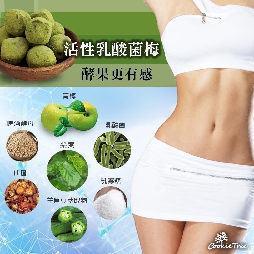 【cookietree 餅乾樹】抹茶酵素梅 台灣製 酵素梅 抹茶梅 乳酸菌梅 蔬果酵素 幫助排便 檢驗合格-細節圖5
