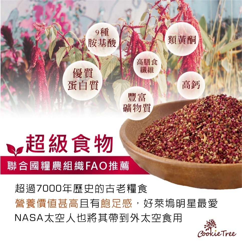 【cookietree 餅乾樹】紅藜麥 紅藜 藜麥 藜麥片 黑藜麥 水洗脫殼 紅藜麥片 無麩質雪花片 穀物 高蛋白-細節圖3