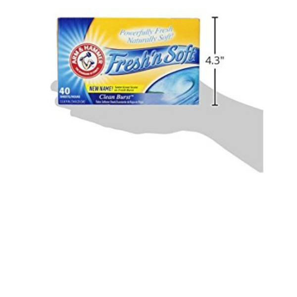 Arm & Hammer 防靜電烘乾片/香衣片-自然清新(40片/盒)*6-細節圖2