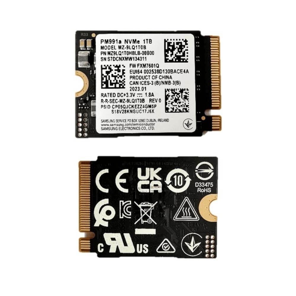 領卷9折🌟三星 PM991A｜1TB｜M.2 2230 SSD Surface 8 pro 512GB Samsung-細節圖2