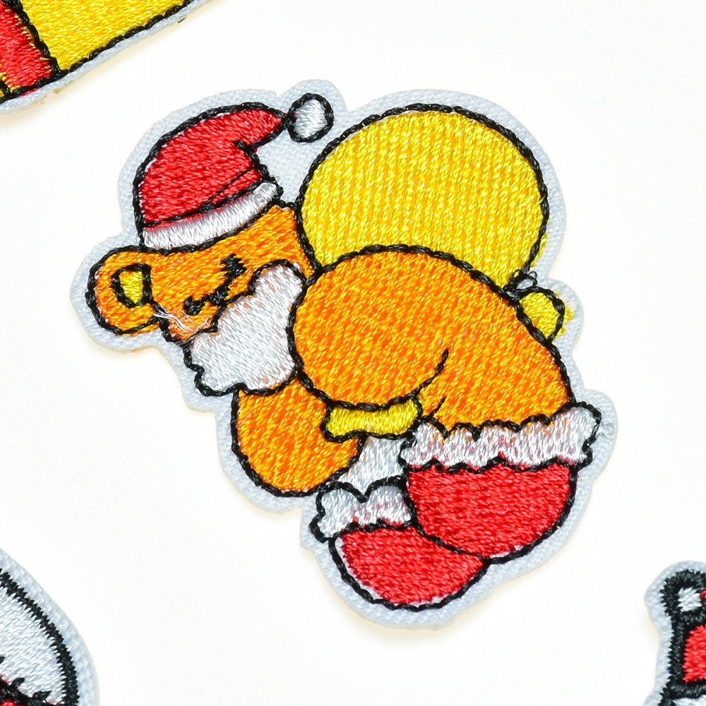 【開揪文創】聖誕節 刺繡布貼【現貨供應】臂章 刺繡徽章 電刺繍 魔鬼氈貼紙 魔術貼 布貼 刺繡徽章 燙布貼 可客製-細節圖2