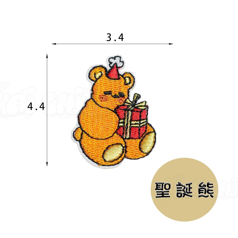 【開揪文創】聖誕節 刺繡布貼【現貨供應】臂章 刺繡徽章 電刺繍 魔鬼氈貼紙 魔術貼 布貼 刺繡徽章 燙布貼 可客製-規格圖11