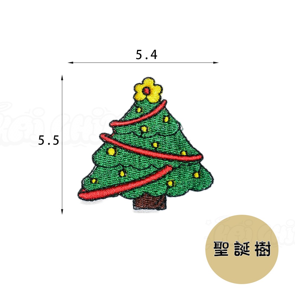 【開揪文創】聖誕節 刺繡布貼【現貨供應】臂章 刺繡徽章 電刺繍 魔鬼氈貼紙 魔術貼 布貼 刺繡徽章 燙布貼 可客製-規格圖11