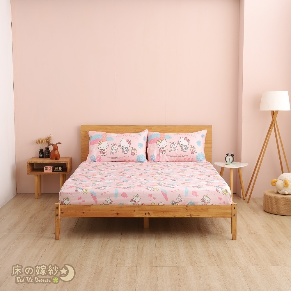 ［促銷／送玩偶］ 日本授權 萊賽爾天絲 KITTY系列床包組 ［風景繪]］床單／被套／兩用被套／涼被 ／相關請看詳情-細節圖5