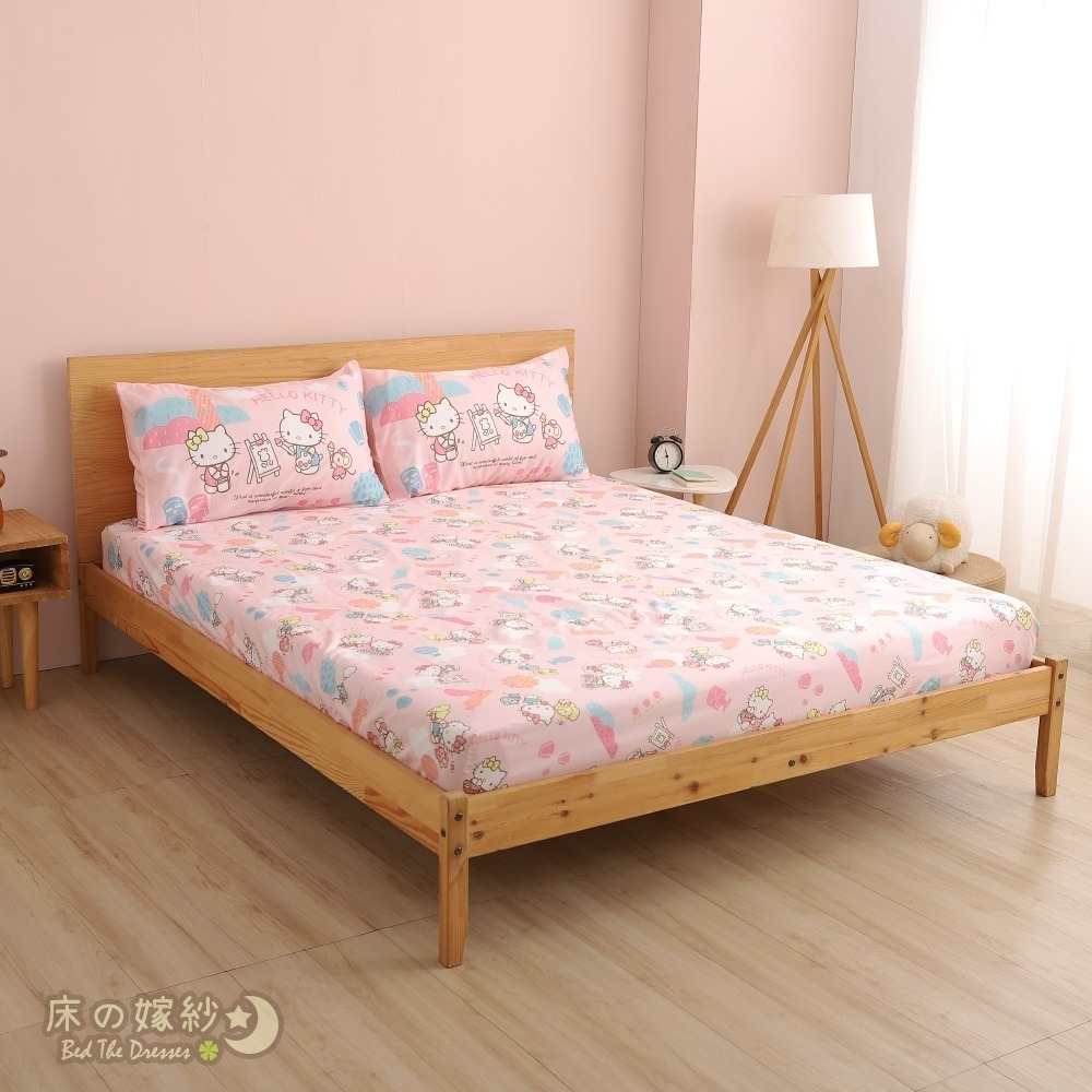 ［促銷／送玩偶］ 日本授權 萊賽爾天絲 KITTY系列床包組 ［風景繪]］床單／被套／兩用被套／涼被 ／相關請看詳情-細節圖6