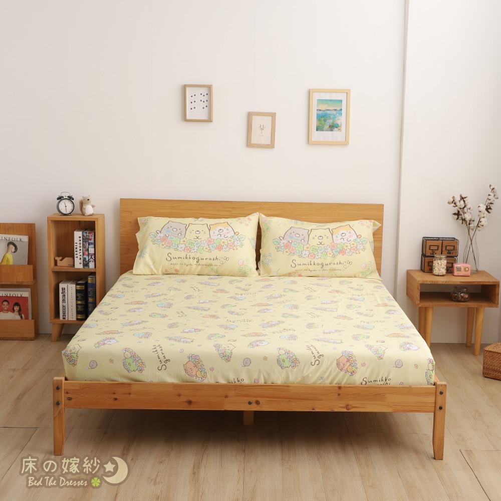 ［新色／送玩偶］ 日本授權 萊賽爾天絲 角落生物系列床包組［我愛躲花花］ 床單／被套／兩用被套／涼被 ／相關請看詳情-細節圖4