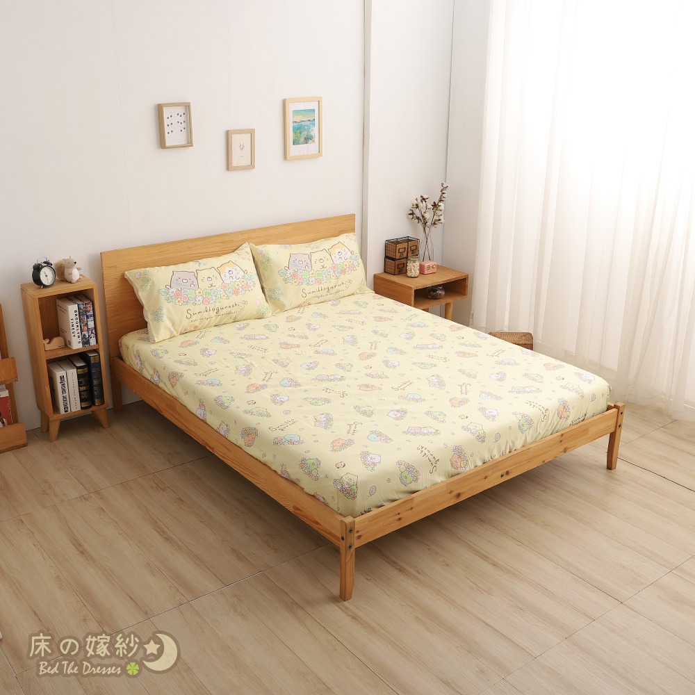 ［新色／送玩偶］ 日本授權 萊賽爾天絲 角落生物系列床包組［我愛躲花花］ 床單／被套／兩用被套／涼被 ／相關請看詳情-細節圖5