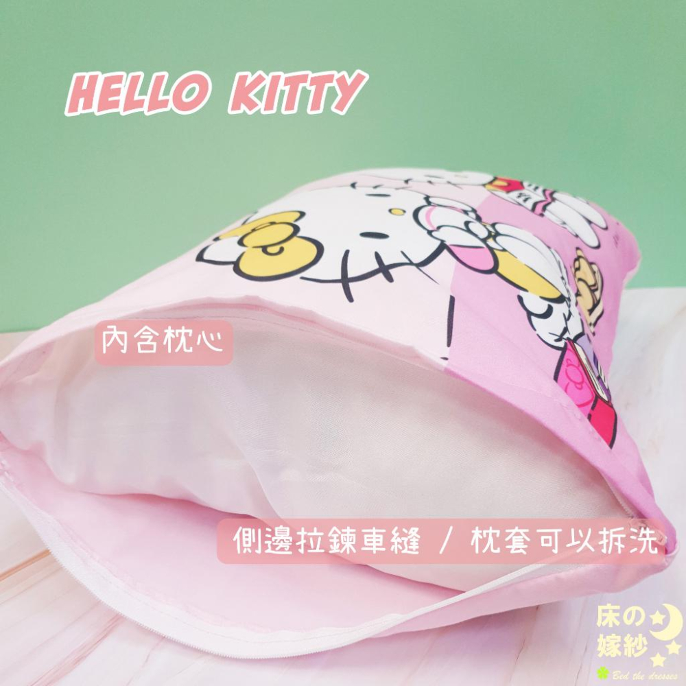 [超商免運] 日本授權 KITTY系列 [Let＇s Picnic] 抱枕 /跟床包組整套搭配更好看-細節圖2