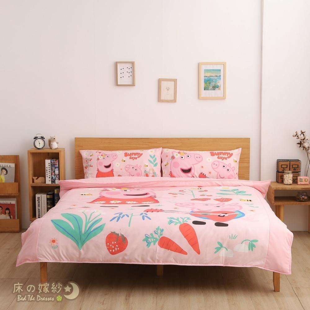 [新上市/送玩偶]日本授權佩佩豬系列床包組 / 被套 / 兩用被 [ 花園饗宴 ] 現在買任一商品就佩佩豬造型玩偶一隻-細節圖3
