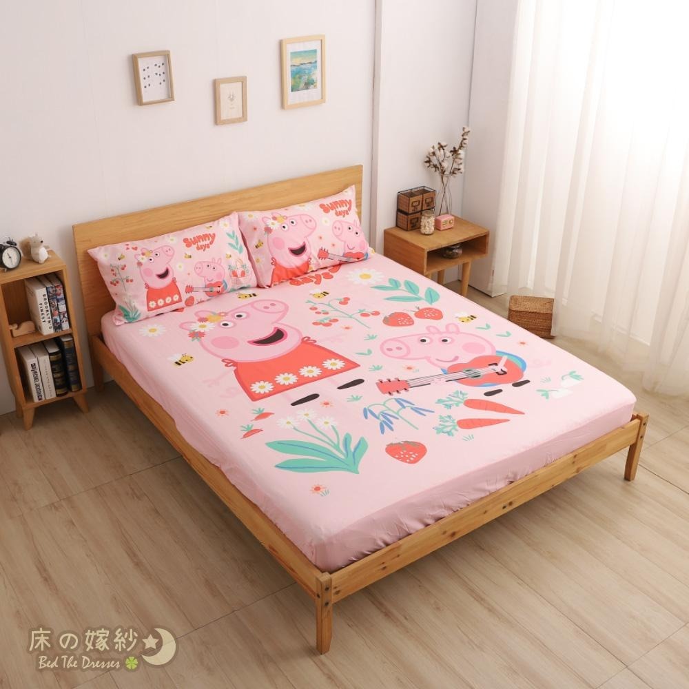 [新上市/送玩偶]日本授權佩佩豬系列床包組 / 被套 / 兩用被 [ 花園饗宴 ] 現在買任一商品就佩佩豬造型玩偶一隻-細節圖5