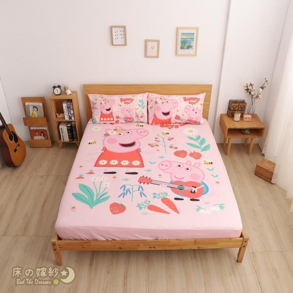 [新上市/送玩偶]日本授權佩佩豬系列床包組 / 被套 / 兩用被 [ 花園饗宴 ] 現在買任一商品就佩佩豬造型玩偶一隻-細節圖6