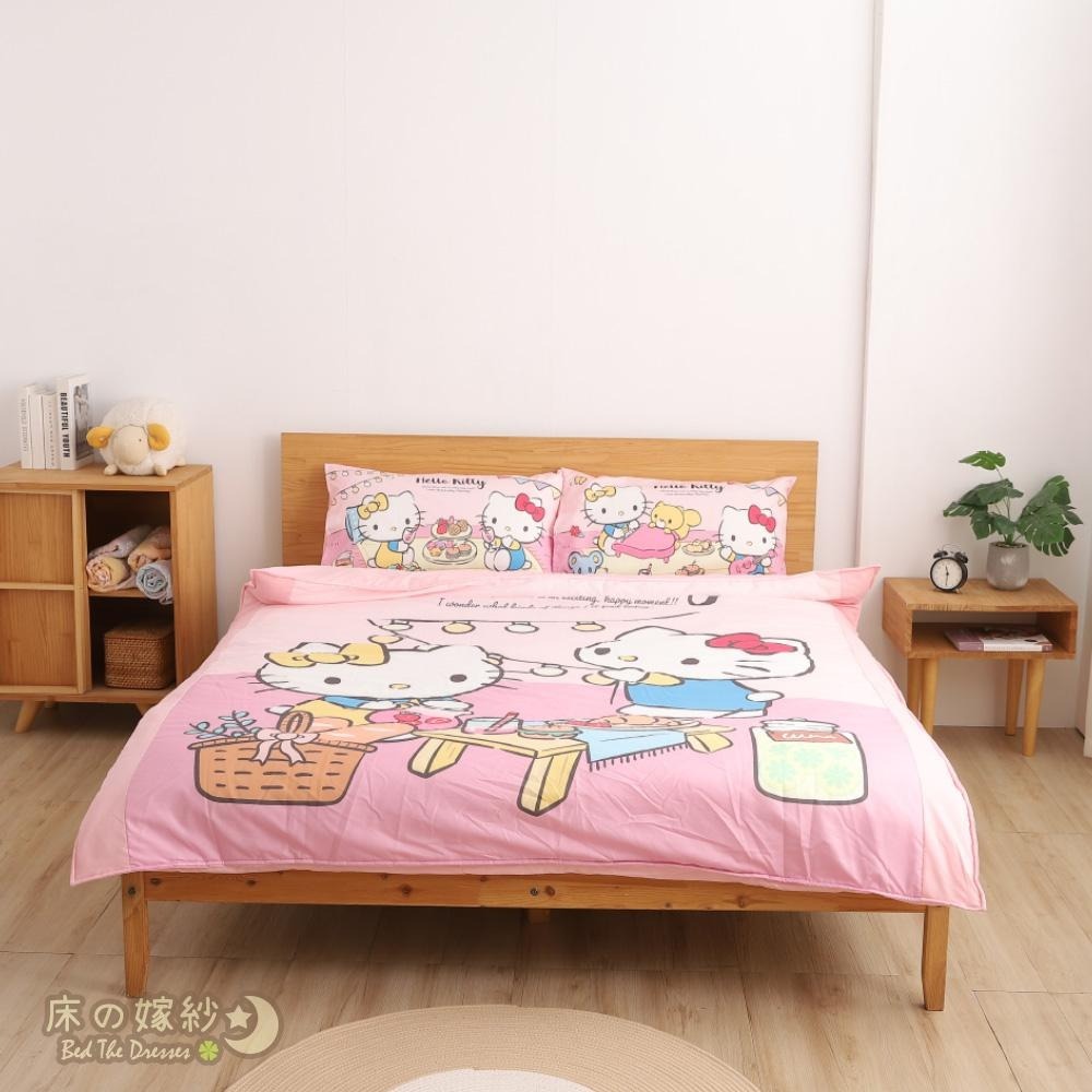 [新上市/送玩偶] KITTY系列  [Let＇s Picnic] 床單/床包組 涼被/被套/兩用被 贈品請參考商品敘述-細節圖3