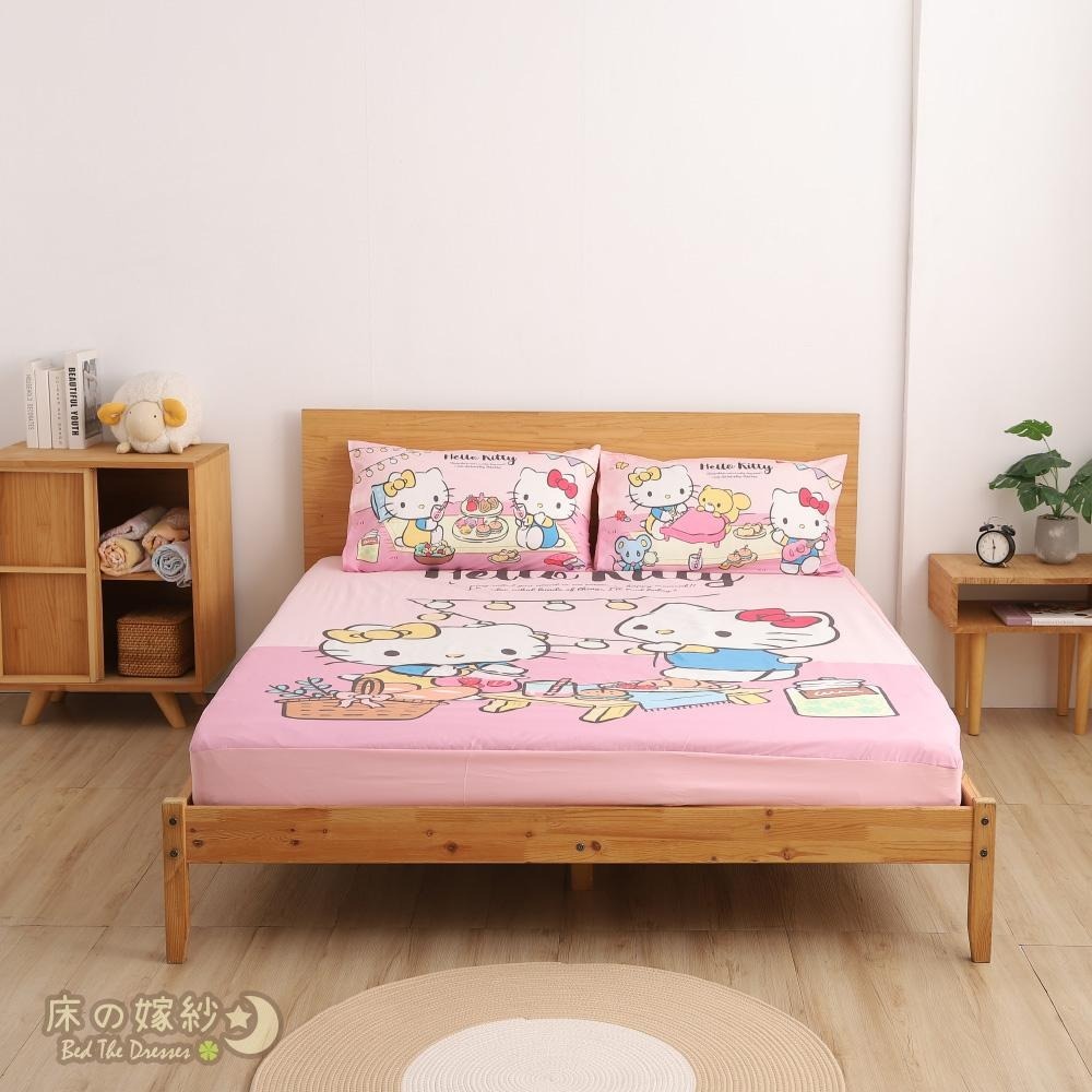 [新上市/送玩偶] KITTY系列  [Let＇s Picnic] 床單/床包組 涼被/被套/兩用被 贈品請參考商品敘述-細節圖4