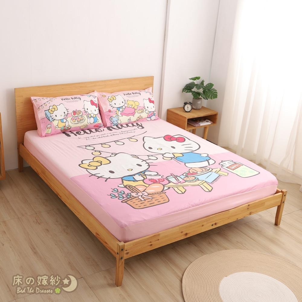 [新上市/送玩偶] KITTY系列  [Let＇s Picnic] 床單/床包組 涼被/被套/兩用被 贈品請參考商品敘述-細節圖5