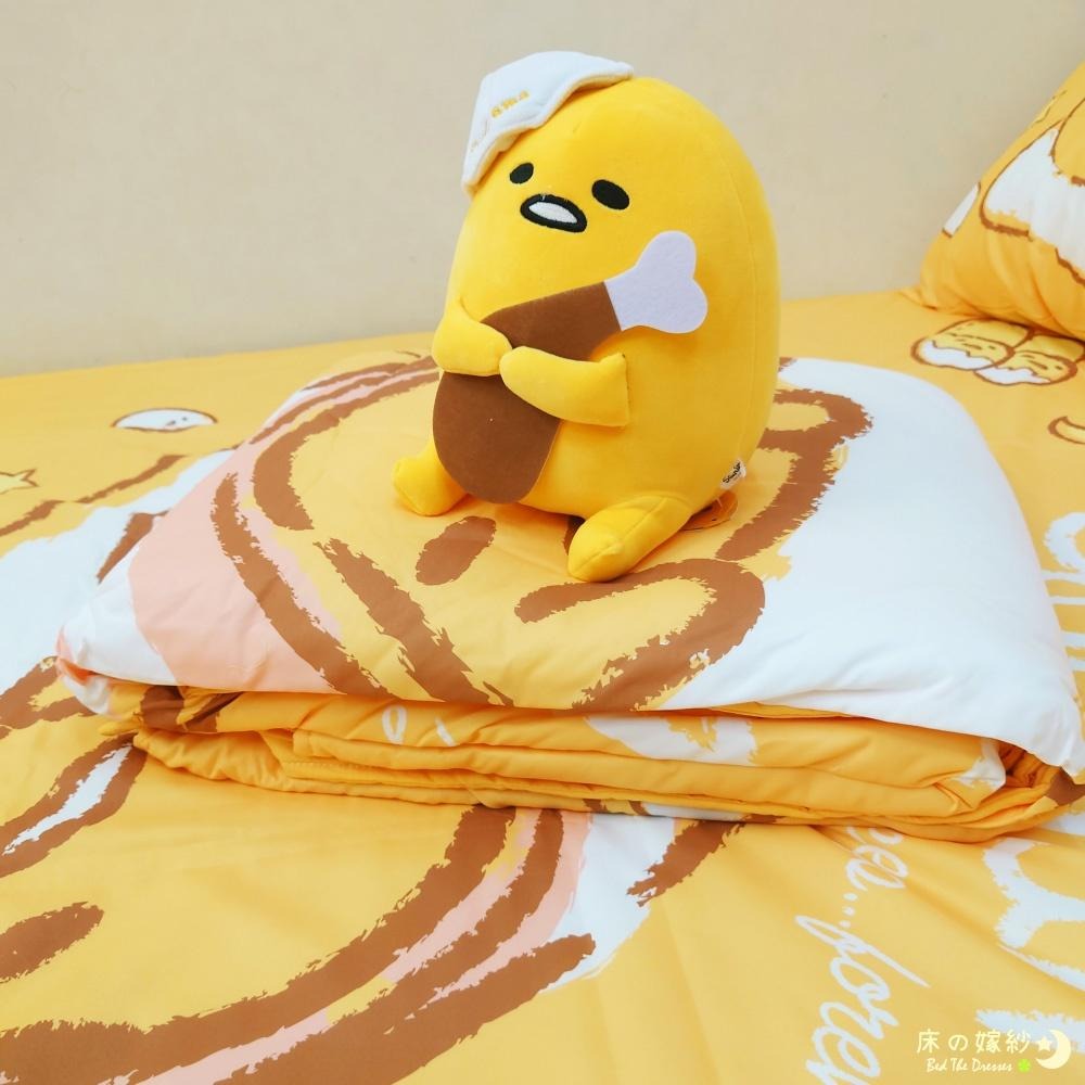 [新色/送玩偶 日本授權 三麗鷗 蛋黃哥系列床包組 [夢之國境] / 被套 /兩用被套/ 涼被 贈品詳情請參考商品敘述-細節圖4