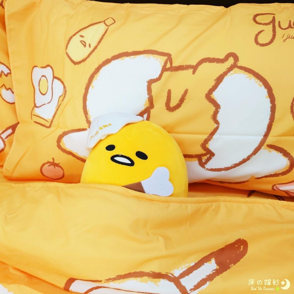 [新色/送玩偶 日本授權 三麗鷗 蛋黃哥系列床包組 [夢之國境] / 被套 /兩用被套/ 涼被 贈品詳情請參考商品敘述-細節圖5