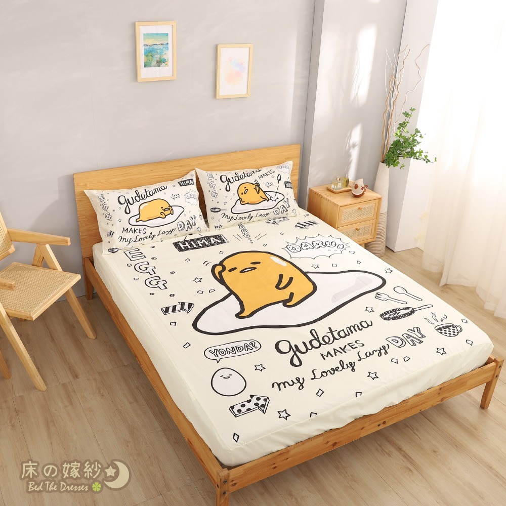 [送玩偶]日本授權 三麗鷗 蛋黃哥系列床包組 [今日休假中] / 被套 /兩用被套/ 涼被 贈品詳情請參考商品敘述-細節圖5
