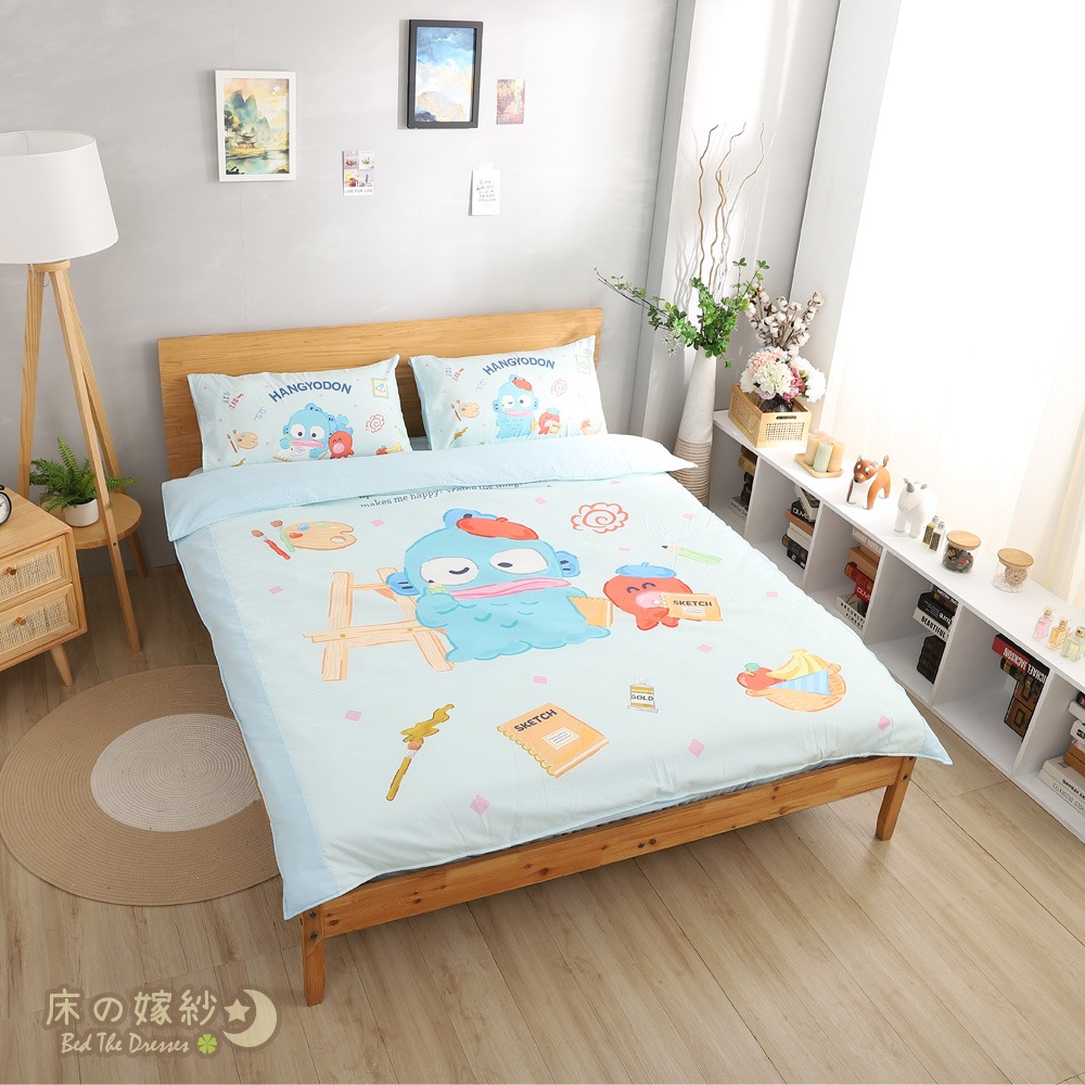 [新上市/送贈品]日本授權 三麗鷗 人魚漢頓系列床包組 [小小插畫家] 被套 /兩用被套/涼被 贈品詳情請參考商品敘述-細節圖2