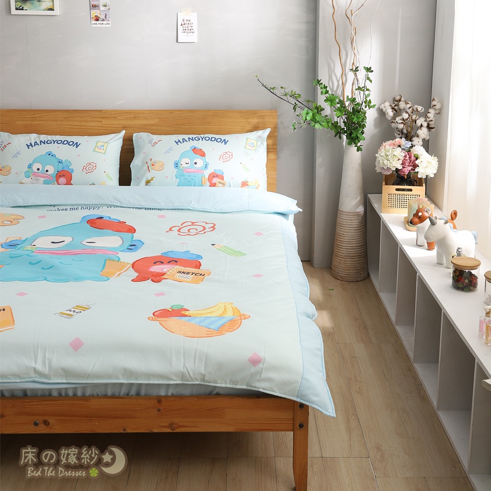 [新上市/送贈品]日本授權 三麗鷗 人魚漢頓系列床包組 [小小插畫家] 被套 /兩用被套/涼被 贈品詳情請參考商品敘述-細節圖6