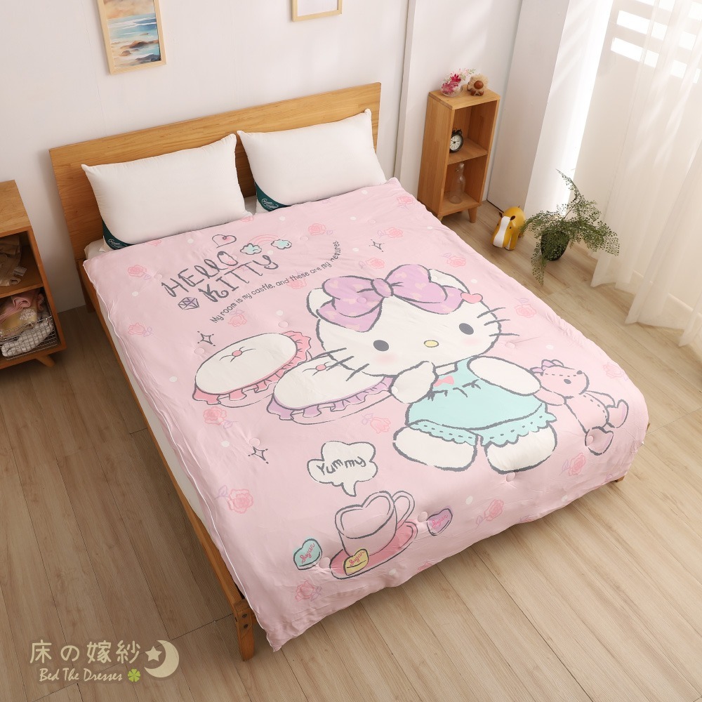 水洗針織暖被 / 棉被 / 水洗被 Kitty系列 [花樣假期] 不只保暖 更加可愛-細節圖2