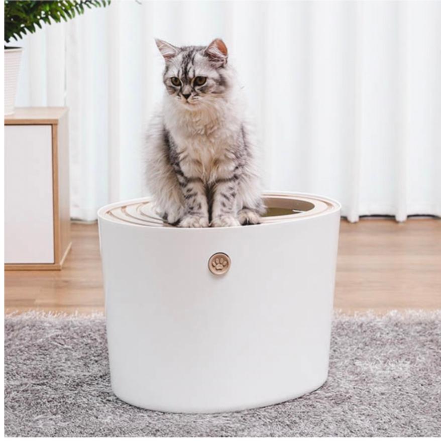 純粹便宜寵物🐶🐱🐹【日本IRIS 】立桶式貓砂盆 PUNT-430  貓砂盆 貓砂 洛砂墊-細節圖3