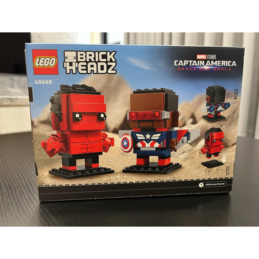LEGO 樂高積木 40668 大頭系列 242號&243號 美國隊長&紅浩克 全新未拆-細節圖3