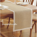【HUAHUA】簡約美式薴麻花邊桌旗 純色天然麻桌旗 茶几裝飾巾 節日婚宴裝飾桌旗 長條布花邊桌旗 床尾巾 電視櫃裝飾巾-規格圖9