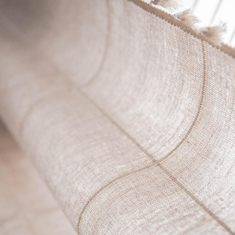 【HUAHUA】簡約咖啡色提花格子窗簾 米色流蘇櫥房簾 美式鄉村風半遮光客廳臥室飄窗簾 成品窗簾-細節圖7