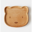 【HUAHUA】貓咪 小熊 實木餐盤 卡通托盤 木盤子 點心碟木碟 卡通果盤 原木盤-規格圖9