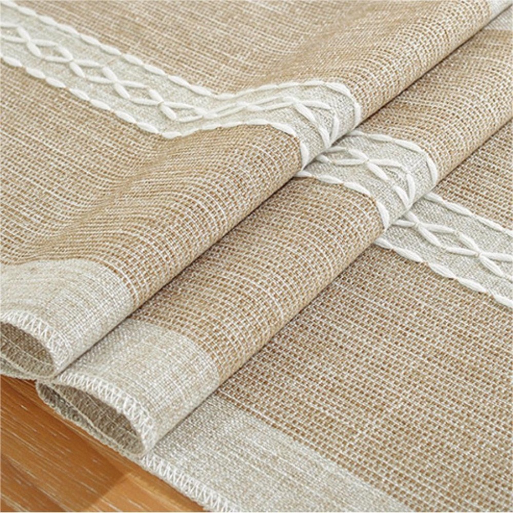 【HUAHUA】新品 桌旗日式 北歐 棉麻桌旗 流蘇桌旗 簡約茶几布 電視櫃 鞋櫃 長桌布 長條桌巾 裝飾 家用-細節圖5