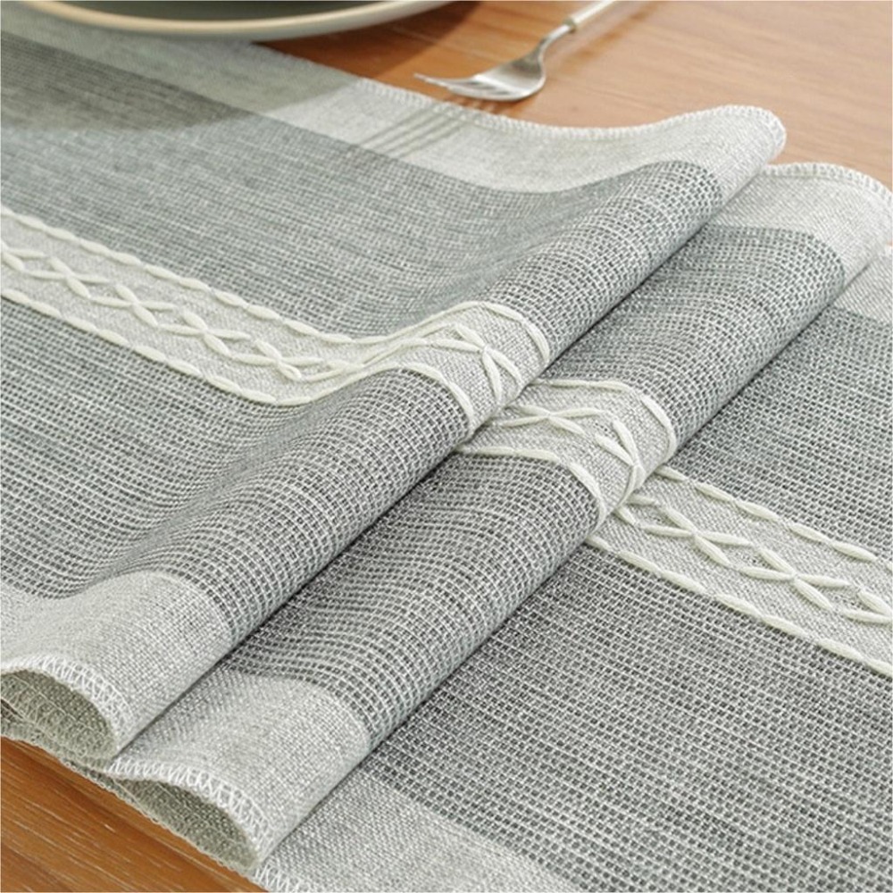 【HUAHUA】新品 桌旗日式 北歐 棉麻桌旗 流蘇桌旗 簡約茶几布 電視櫃 鞋櫃 長桌布 長條桌巾 裝飾 家用-細節圖9