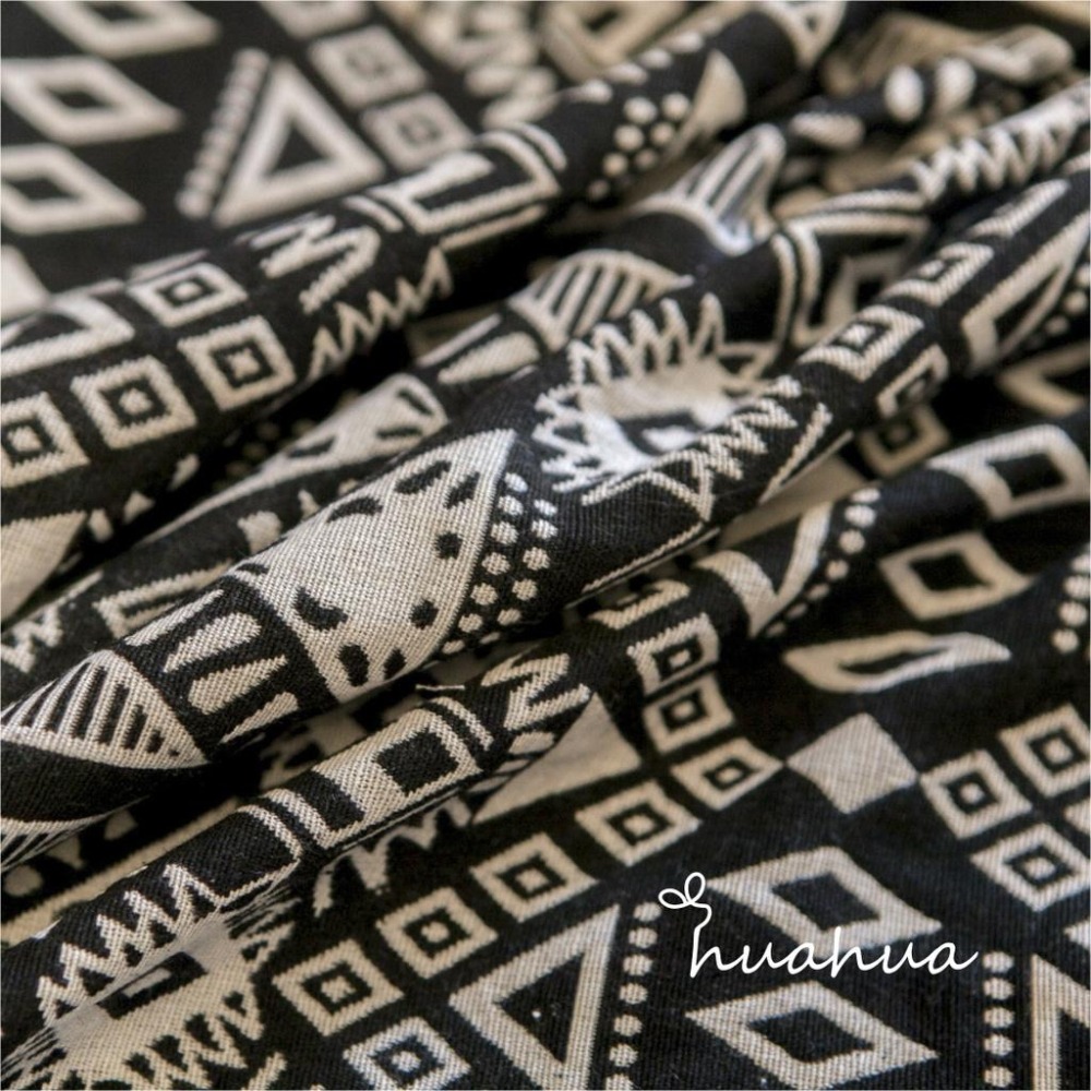 【HUAHUA】黑色徽章門簾 幾何圖形提花門簾 美式鄉村風門簾 簡約廚房半簾 咖啡館餐廳棉麻門簾  (不含桿子) 成品-細節圖7