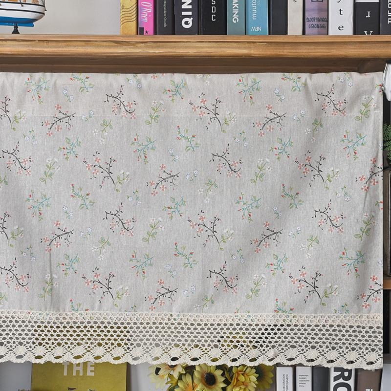 【HUAHUA】半簾 小窗簾 半截簾 美式鄉村 棉麻 鉤針蕾絲花邊 布藝 成品 日式 碎花 短簾 櫥櫃衣櫃遮擋簾 裝飾簾-細節圖7