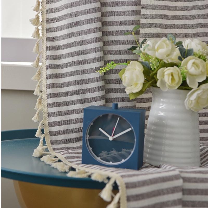 【HUAHUA】客製 窗簾 小窗簾 日式 簡約 純棉 條紋 棉麻 流蘇 美式鄉村 米色 咖啡色 復古 民宿 成品-細節圖7