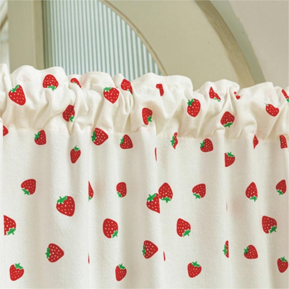 【HUAHUA】門簾 隔斷簾 短簾 掛簾 布簾 全棉 日式 韓式 森系 田園 鄉村 民宿 免打孔 流蘇 印花 廚房裝飾簾-細節圖9