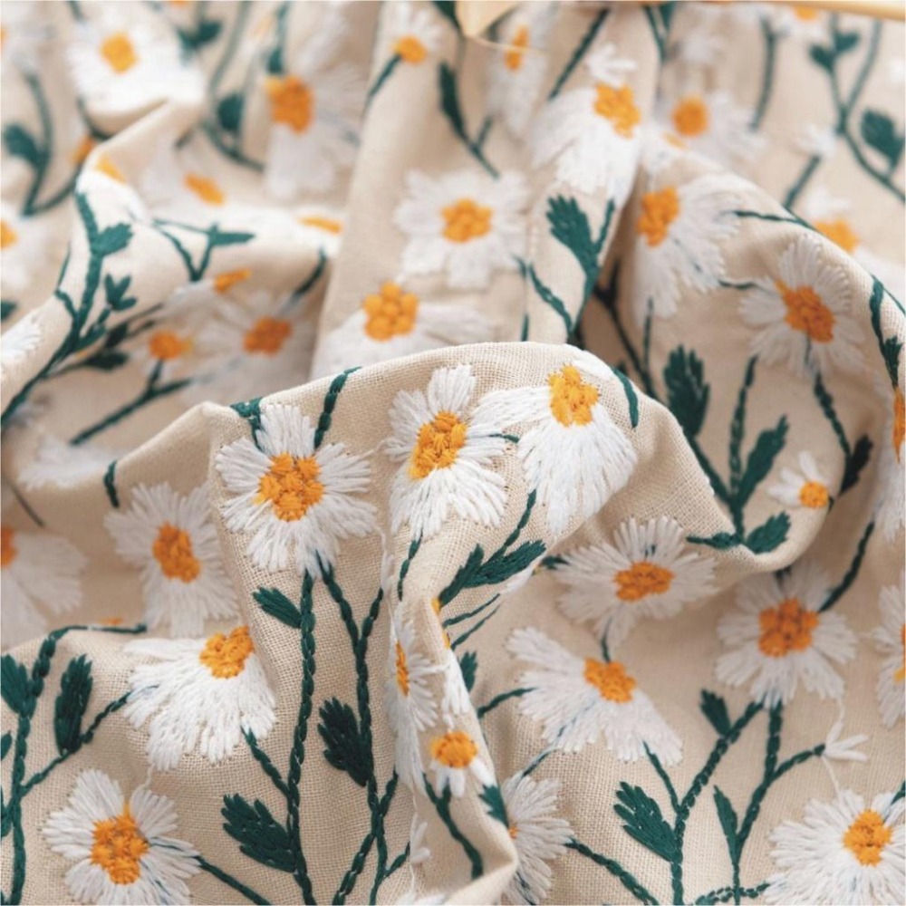 【HUAHUA】田園風雛菊繡花雙層布藝紙巾套 田園風客廳家用茶几紙抽盒 韓風太陽花雙層布藝紙巾套 刺繡花朵車載抽紙套-細節圖5