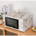 【HUAHUA】微波爐防塵蓋布  烤箱裝飾巾 田園棉麻布藝微波爐罩 花朵防塵罩 電烤爐罩子-規格圖9